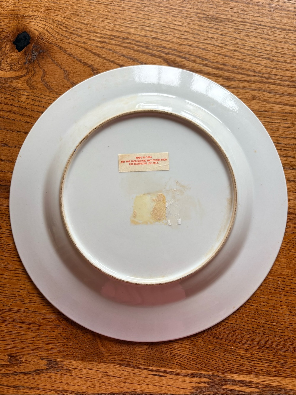 Vintage Hand-Painted tobacco Leaf Floral Ceramic Wall Plate- 10.5” - Picture 6 of 12
